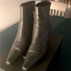 Coach Black Ankle Booties with Pointed Toe and Sleek Design